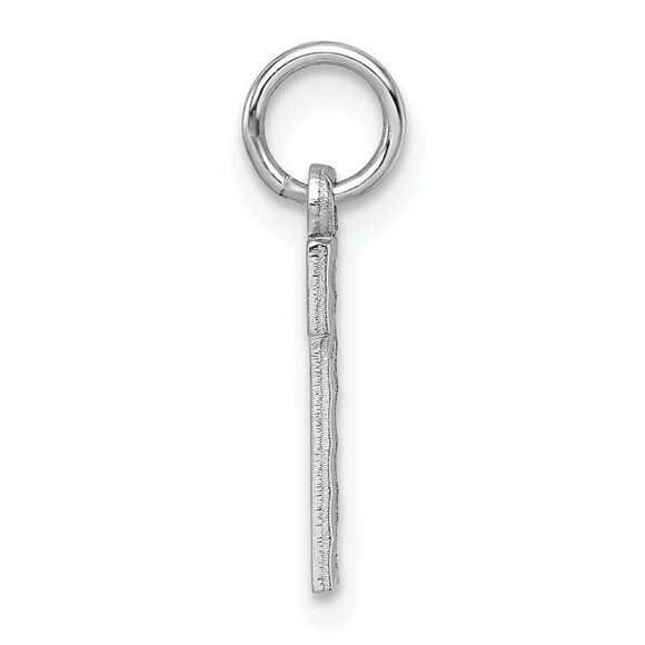 14k White Gold, Varsity Collection, Small D/C Pendant, Number 1 - Picture 2 of 5